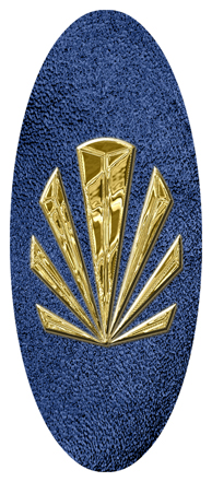 Gold Sunburst Shimmer Blue